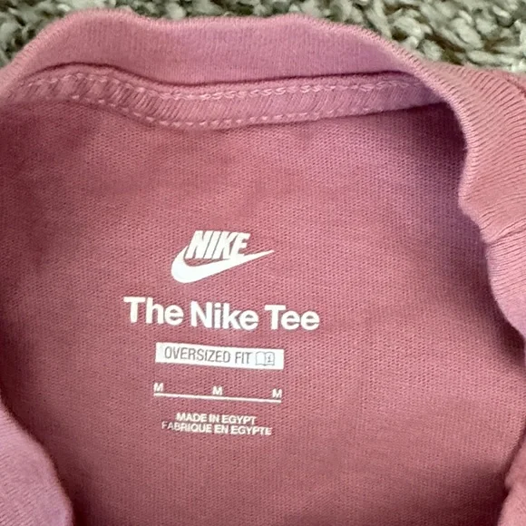 Nike Dusty Rose Long Sleeve Crew with White Swoosh - Picture 2 of 3